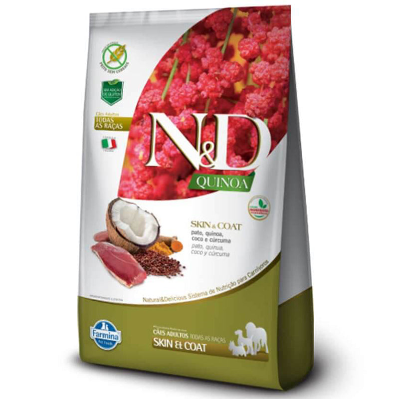 Ração N&D Quinoa Cães Adultos Skin & Coat Pato 2,5kg